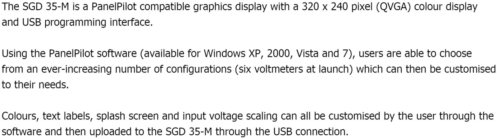 מדי תצוגה דיגיטליים גרפיים LASCAR PANEL METER SGD 35-M